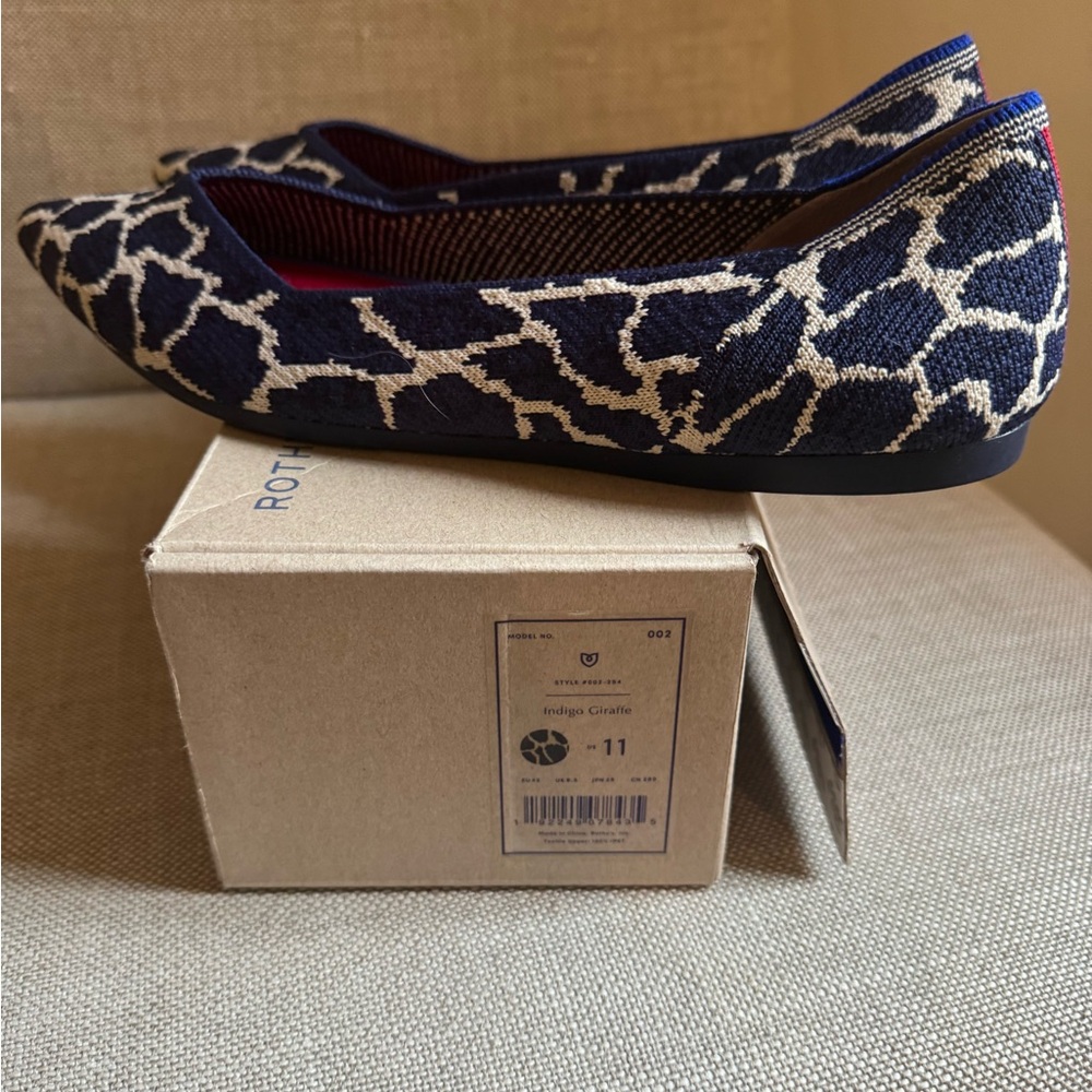 Rothy's Blue and White Patterned Flats - Picture 6 of 6